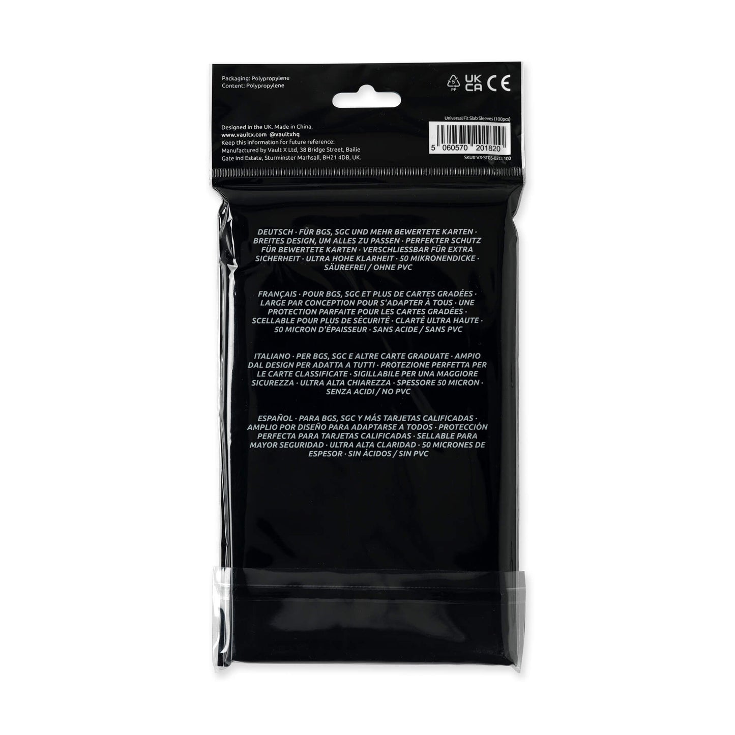 Vault X Universal Fit Slab Sleeves (100 Pack)