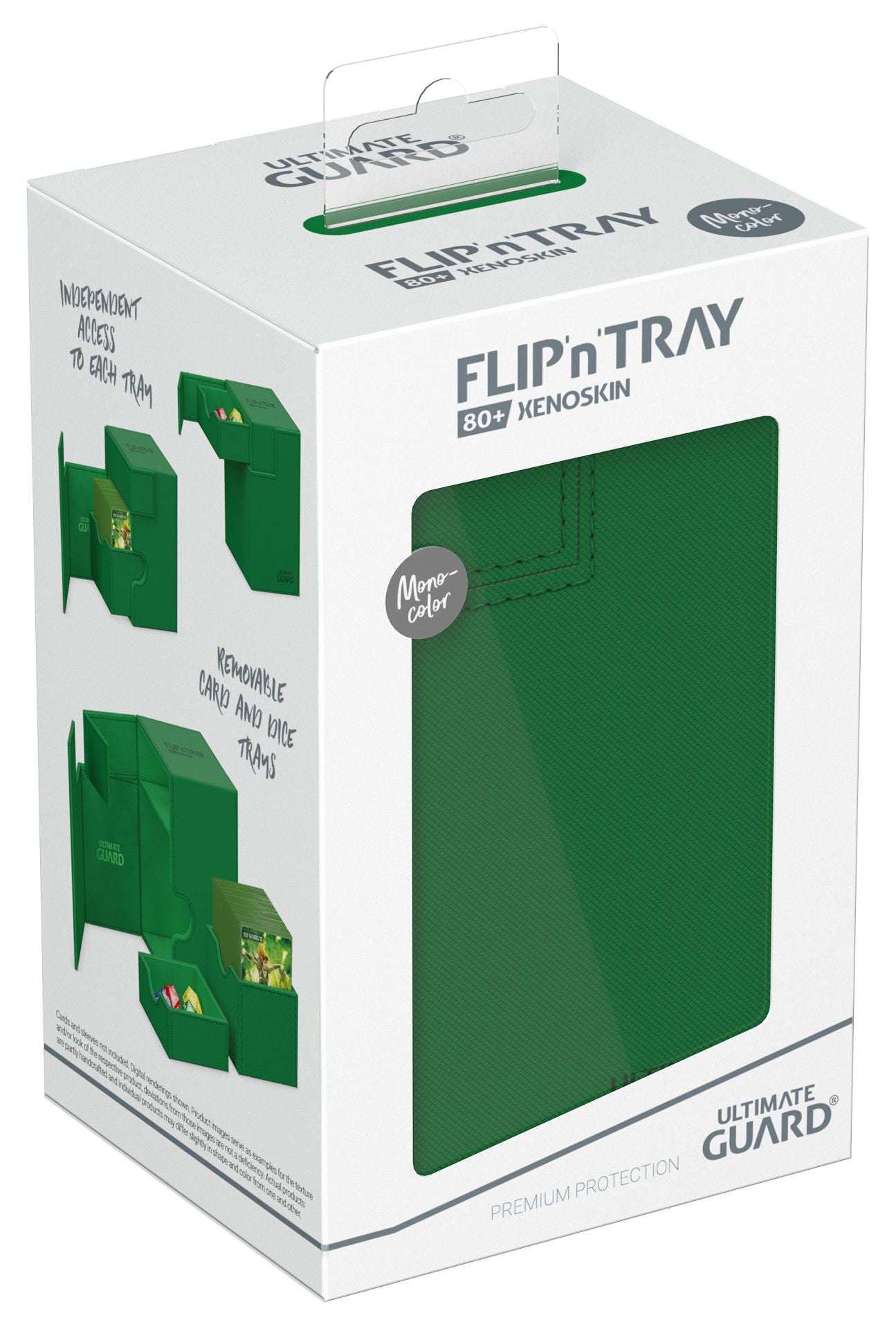 Ultimate Guard Flip`n`Tray 80+ XenoSkin Monocolor Green