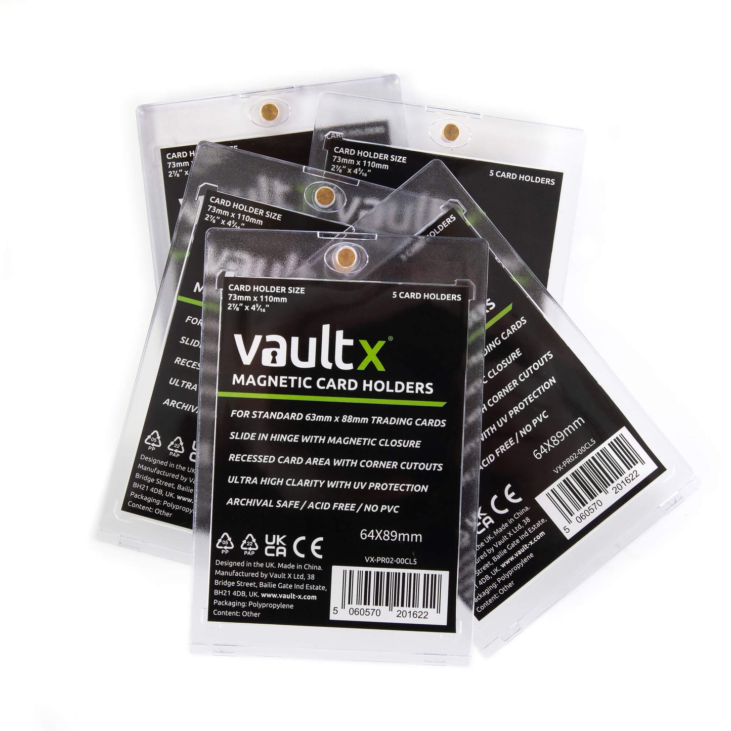 Vault X Magnetic Card Holders 35pt (5 Pack)