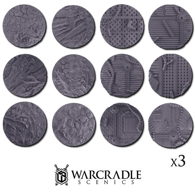 Warcradle Swamp & Industrial Medium Bases Set