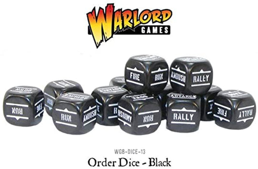 Bolt Action Order Dice pack - Black (EL)