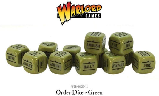 Bolt Action Order Dice pack - Green (EL)