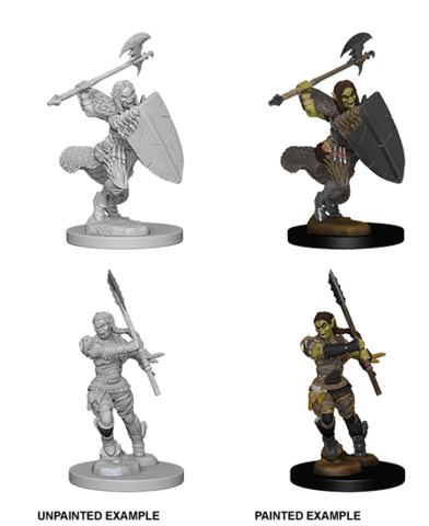D&D Deep Cuts Pathfinder Battles Half Orc Female Barbarian