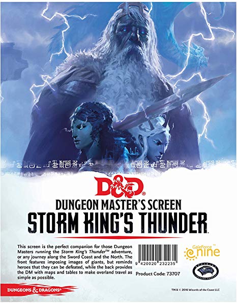 Storm King's Thunder Dungeon Masters Screen