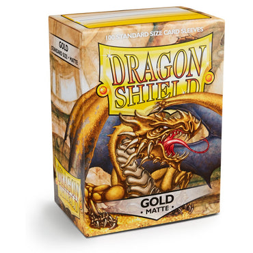Dragon Shield 100 Standard Matte Sleeves - Gold