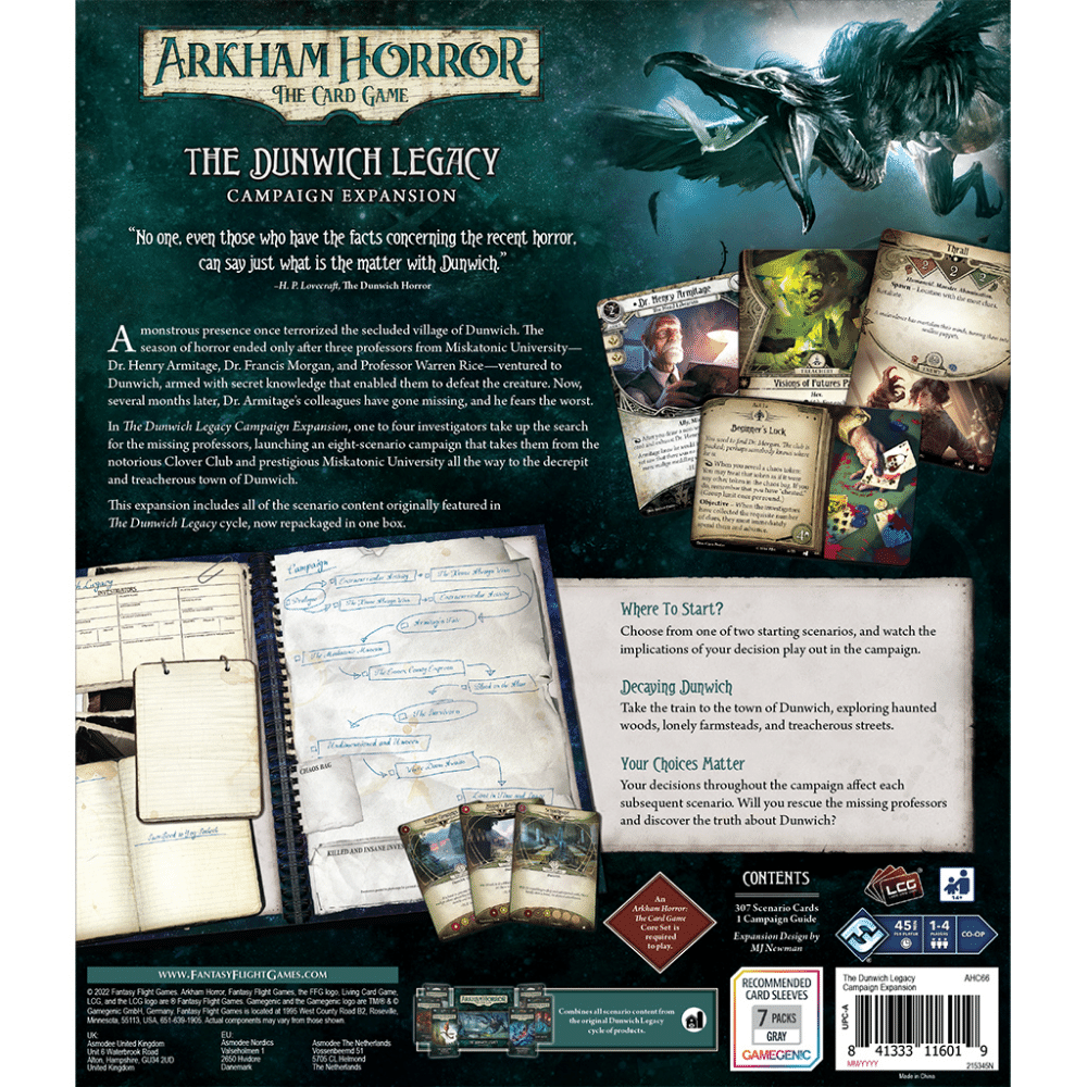 Arkham Horror The Card Game: The Dunwich Legacy Campaign Expansion