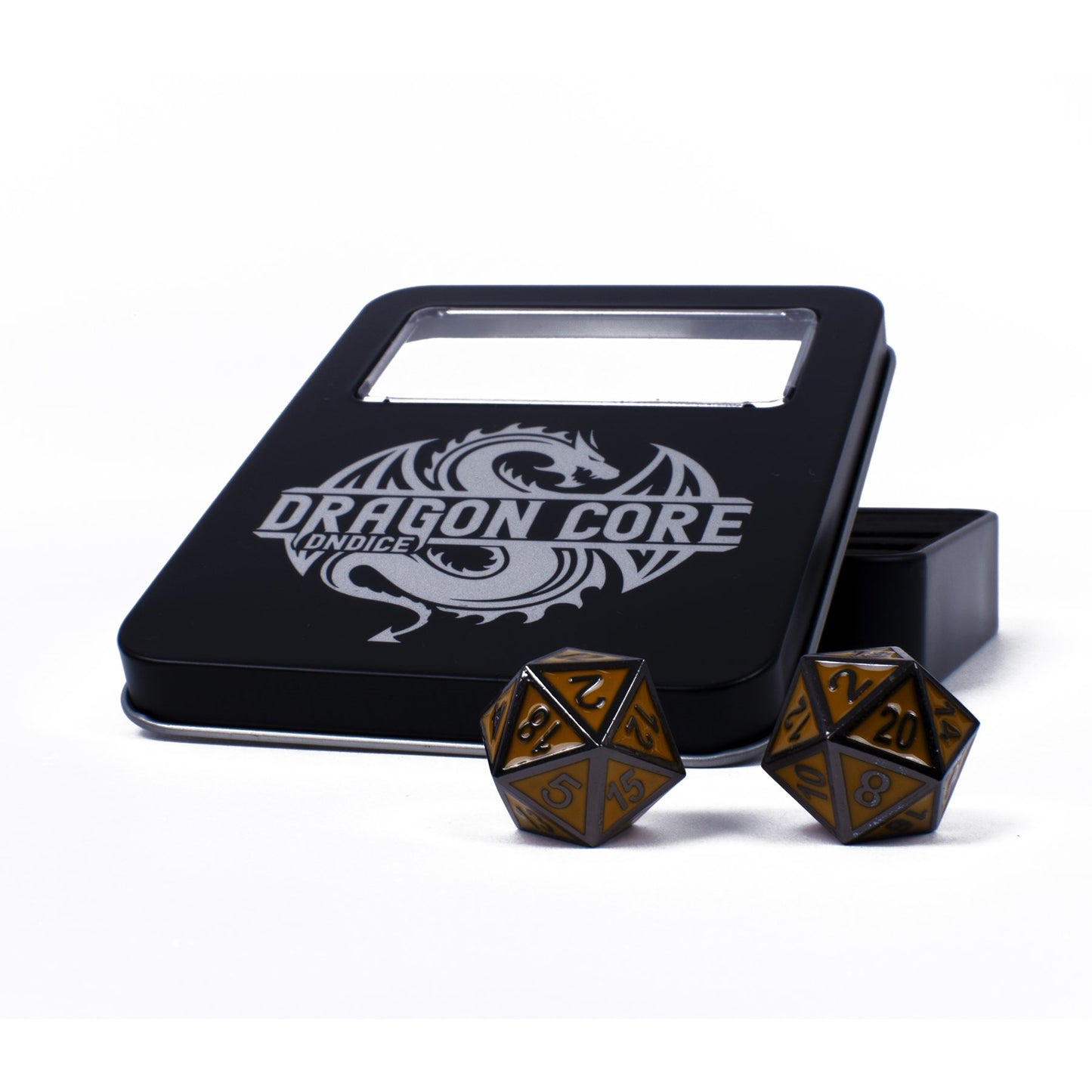 Bone Orange Dragon DnDice Set