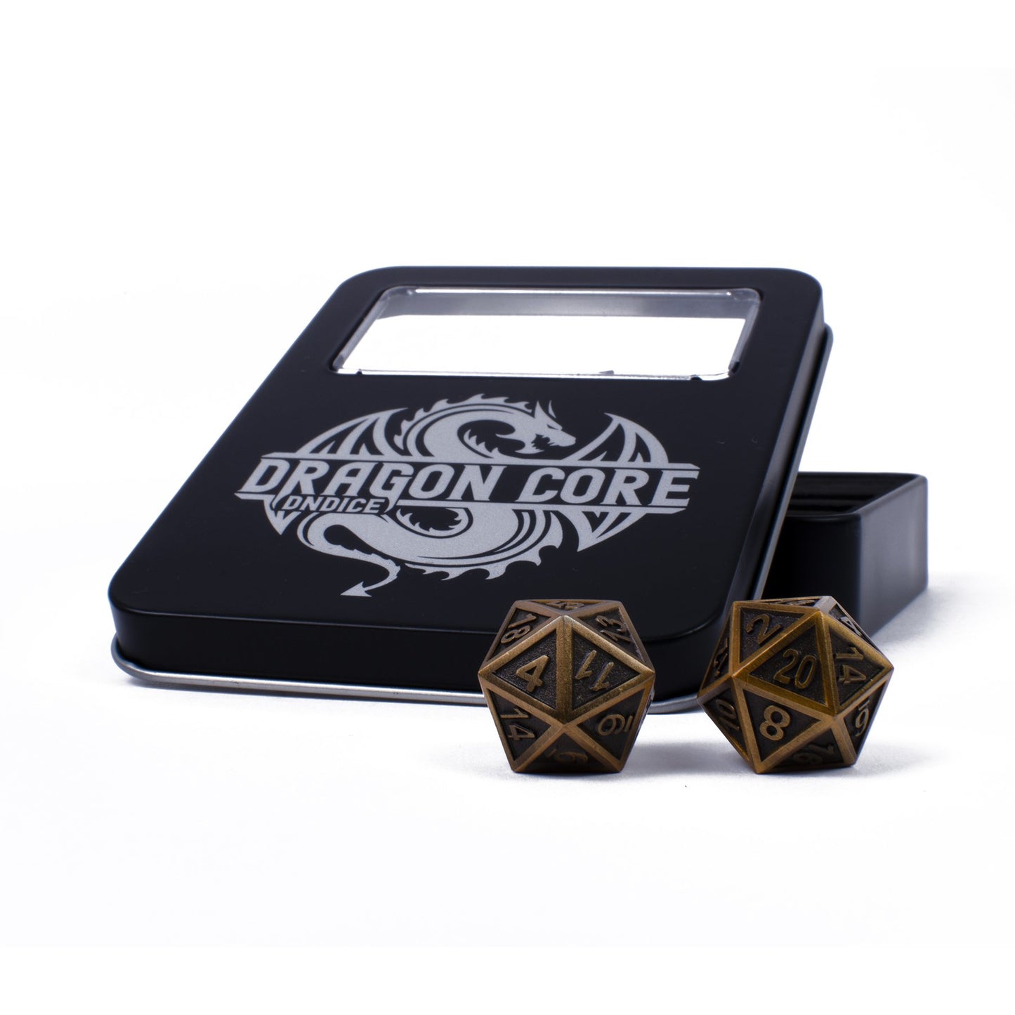 Bone Gold Dragon DnDice Set