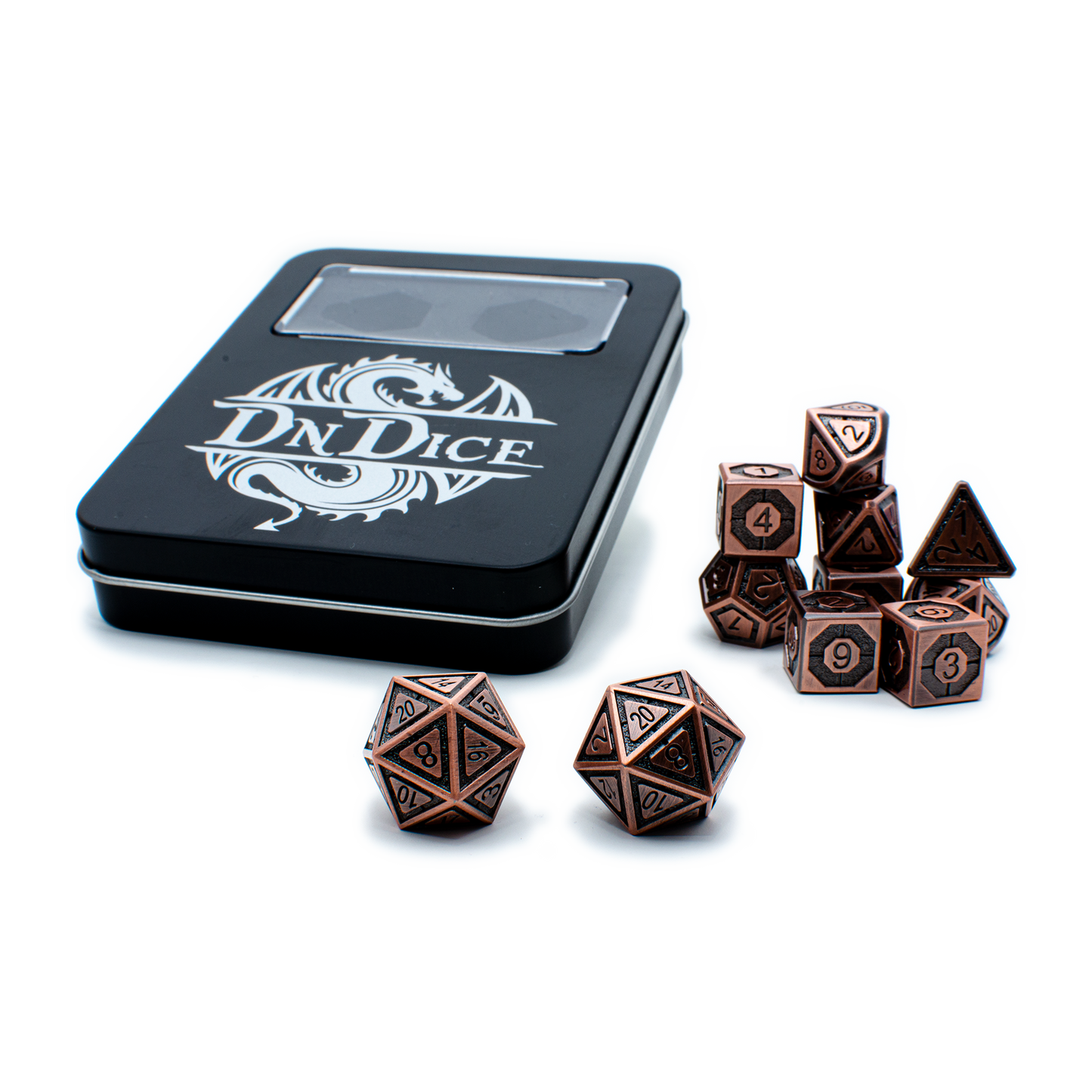 Clockwork Copper Dragon DnDice Set