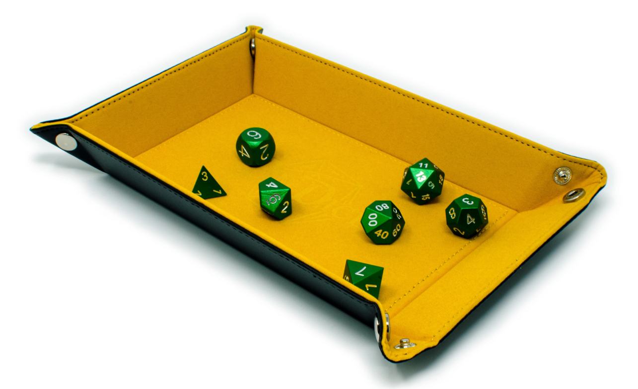 Yellow Folding Dice Tray Fabulous Felt - DnDice