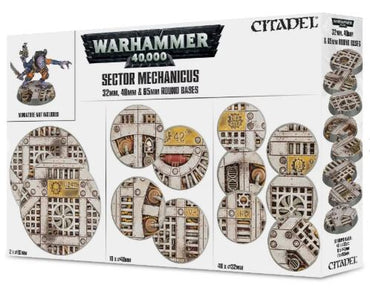 SECTOR MECHANICUS: INDUSTRIAL BASES 32mm, 40mm & 65mm Round Bases