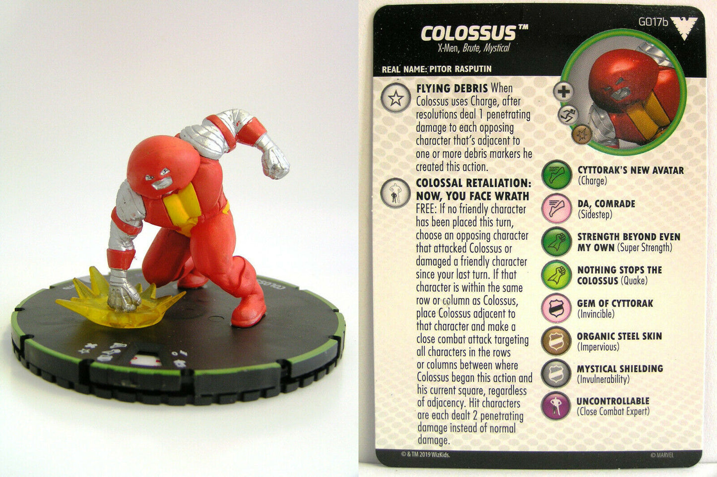 Heroclix - Marvel Animated X-Men Dark Phoenix Saga - COLOSSUS #G017b PRIME