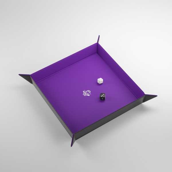 Magnetic Dice Tray Square: Black/Purple