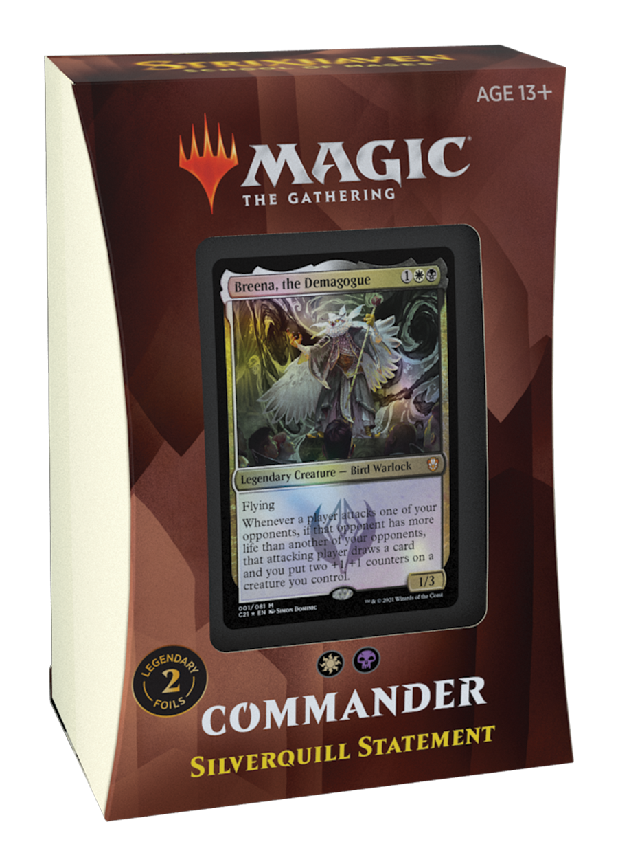 Magic: The Gathering Strixhaven School of Mages Commander Deck Silverquill Statement