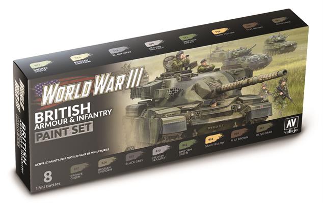 Vallejo Paint - WWIII British Armour and Infantry Painting Set