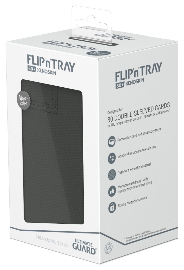 Ultimate Guard Flip`n`Tray 80+ XenoSkin Monocolor Grey