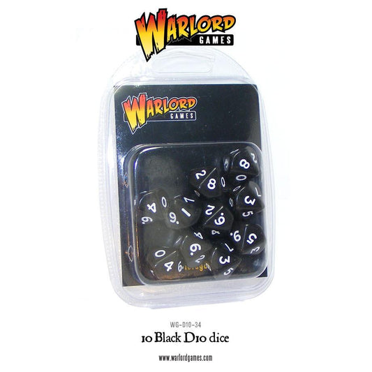 Bolt Action:  D10 Dice Pack - Black (10)