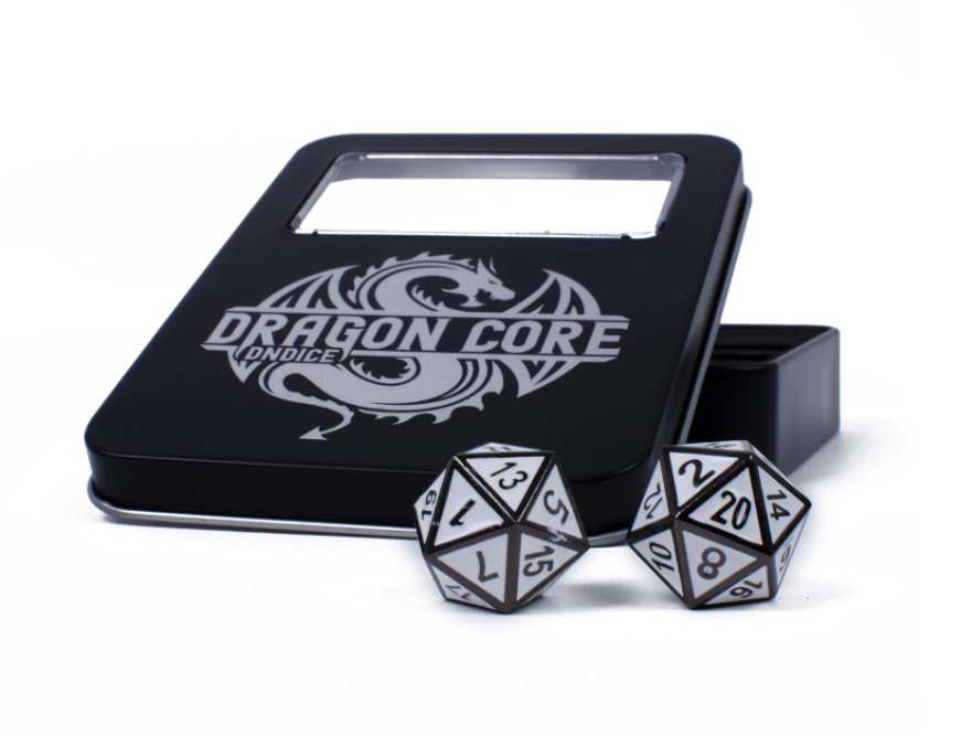 Bone White Dragon DnDice Set