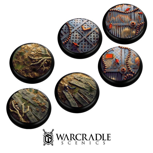 Warcradle Swamp & Industrial Medium Bases Set