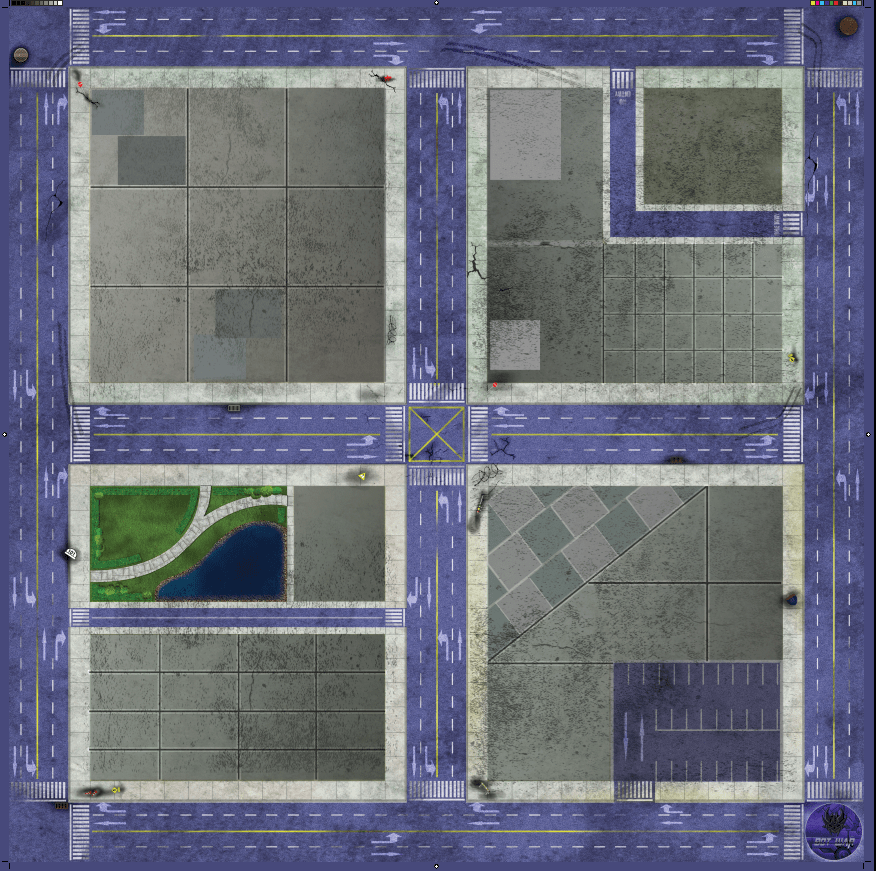 Bot War City Game Mat