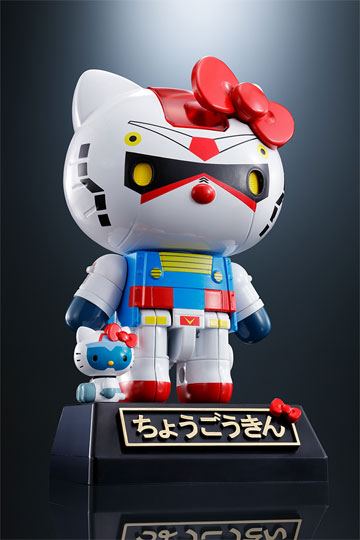 Hello Kitty Chogokin Diecast Action Figure Hello Kitty Gundam Color Ver. 11 cm
