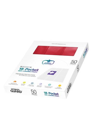 Ultimate Guard 18-Pocket Pages Side-Loading Red (50)