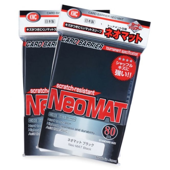 KMC NEO MAT STANDARD SLEEVES - BLACK (80)