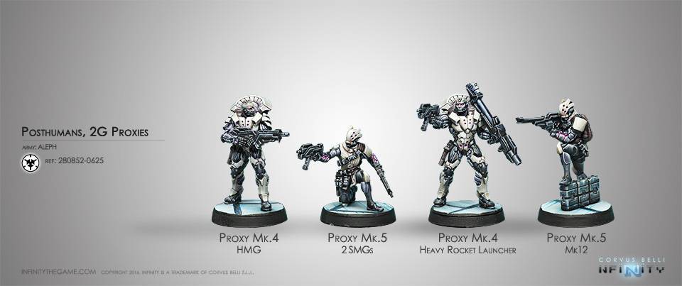 Posthumans, 2G Proxies Infinity Corvus Belli
