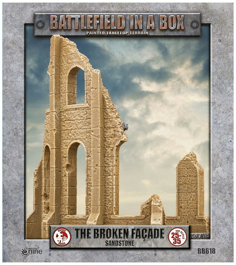 Battlefield In a Box - The Broken Facade - Sandstone 30mm