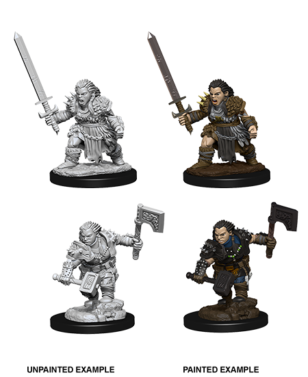 D&D Deep Cuts Pathfinder Battles Female Dwarf Barbarian