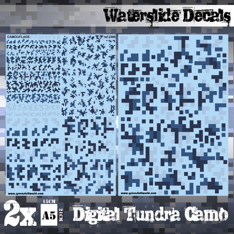 Green Stuff World: Waterslide Decals - Digital Tundra Camo