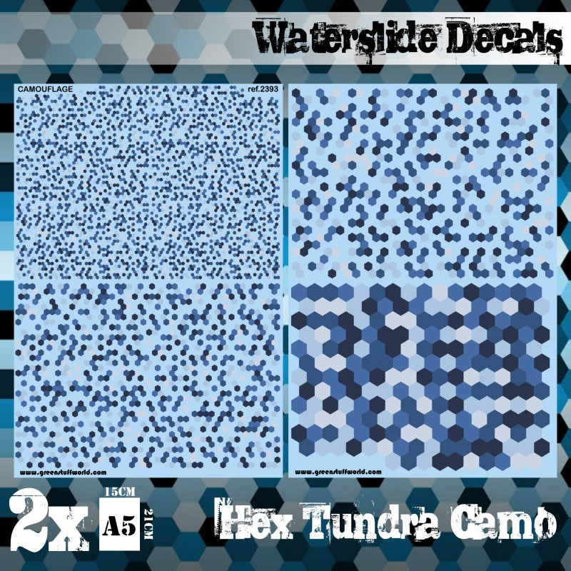 Green Stuff World: Waterslide Decals - Hex Tundra Camo
