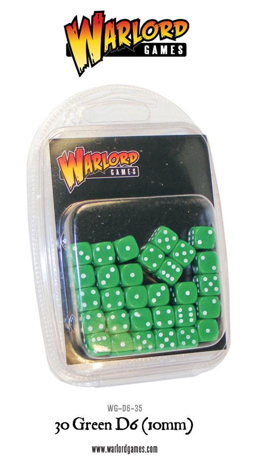 Bolt Action: Spot dice 10mm - Green (30)