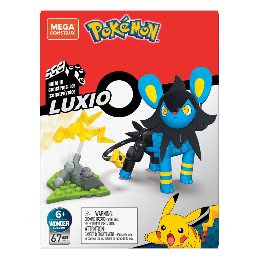 Pokémon Mega Construx Wonder Builders Construction Set Luxio 10 cm