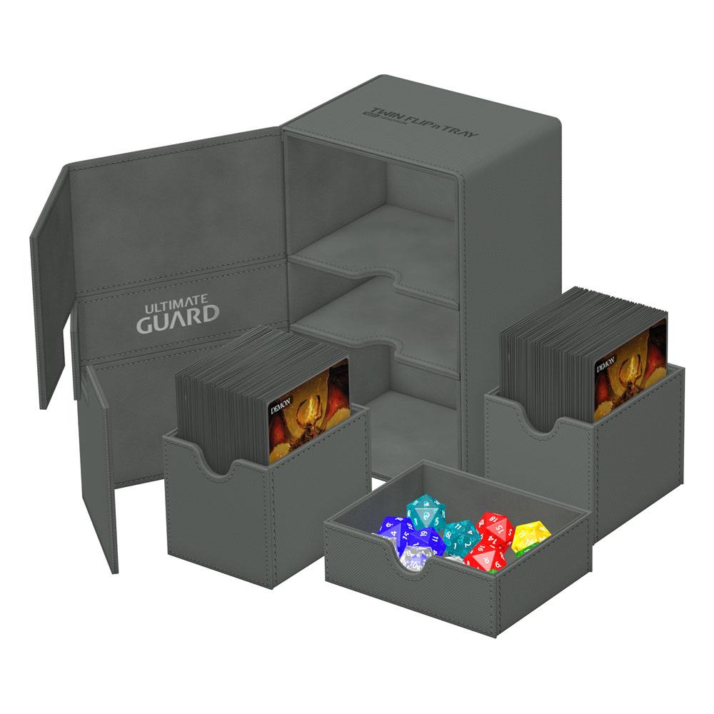 Ultimate Guard Twin Flip`n`Tray 160+ XenoSkin Monocolor Grey