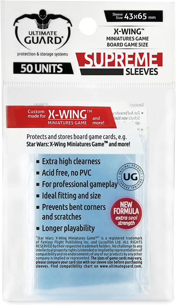 Ultimate Guard Mini Card Sleeves X-Wing Miniatures Game 50 Units