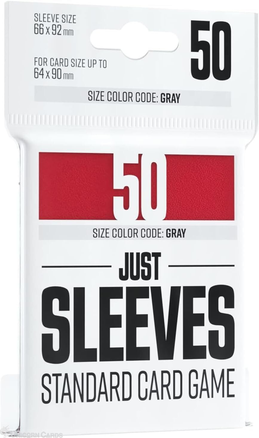 Gamegenic Just Sleeves: Standard Card Game Red (50)