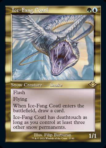 Ice-Fang Coatl (Retro Foil Etched) [Modern Horizons]