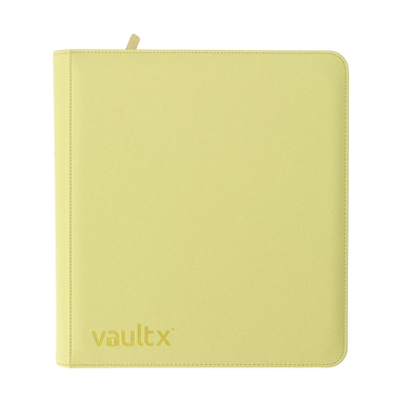 Vault X 12-Pocket Exo-Tec® Zip Binder Pastel Yellow