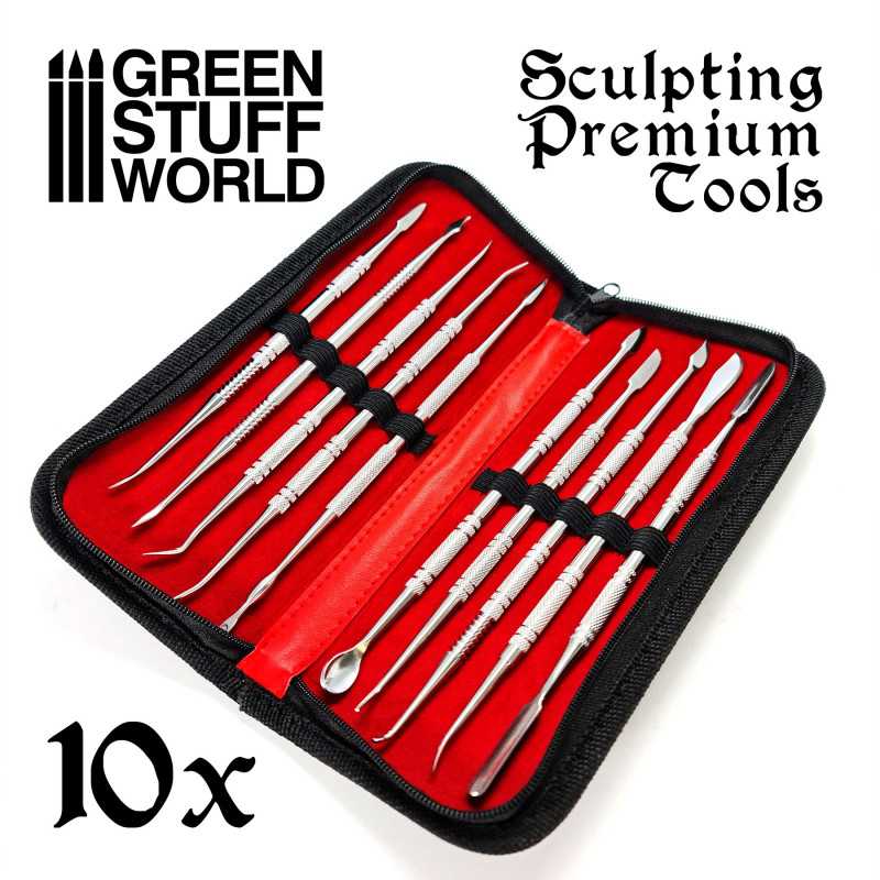 Green Stuff World: 10x Professional Sculpting Tools with case