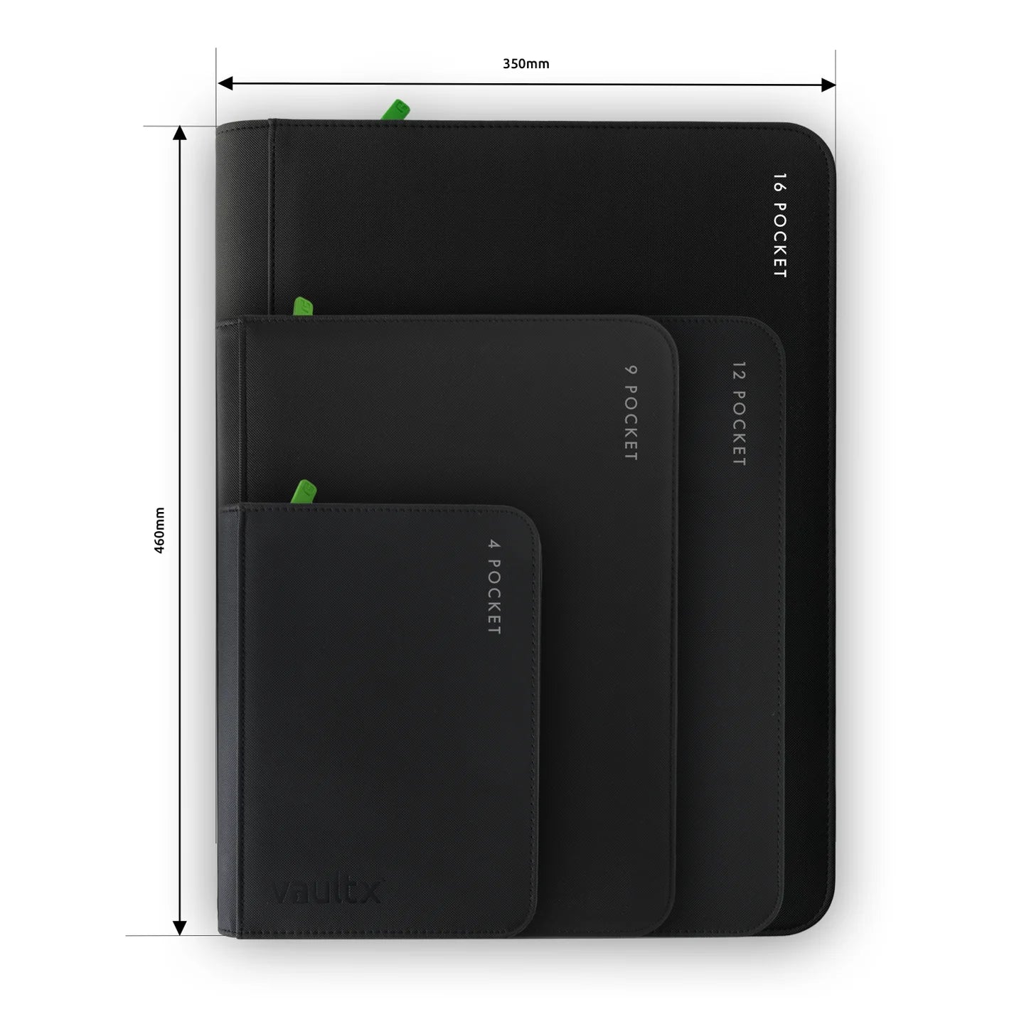 Vault X 16-Pocket eXo-Tec® Zip Binder XXL Signature Black