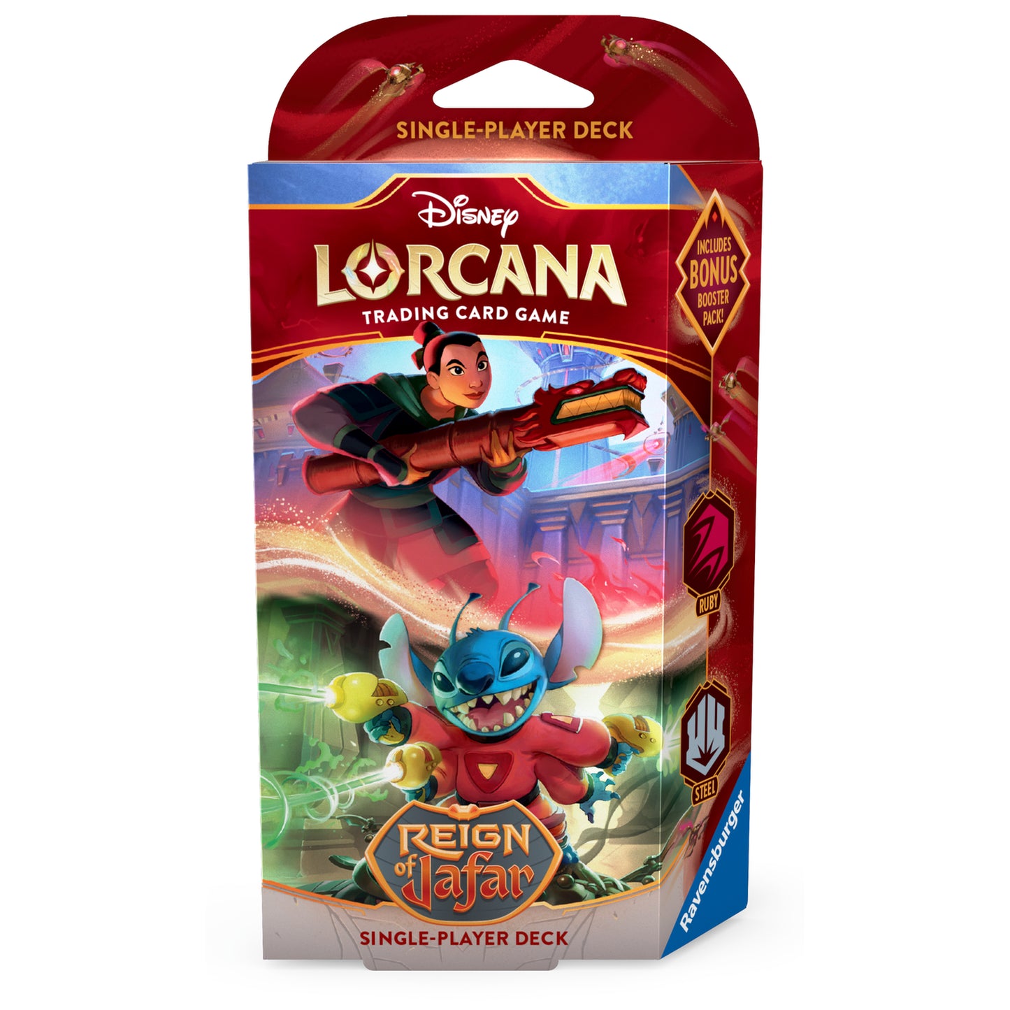 Disney Lorcana: Reign of Jafar Starter Deck - Ruby & Steel (Mulan & Stitch)