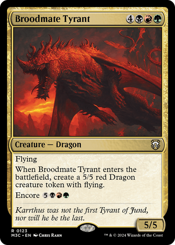 Broodmate Tyrant (Extended Art) (Ripple Foil) [Modern Horizons 3 Commander]