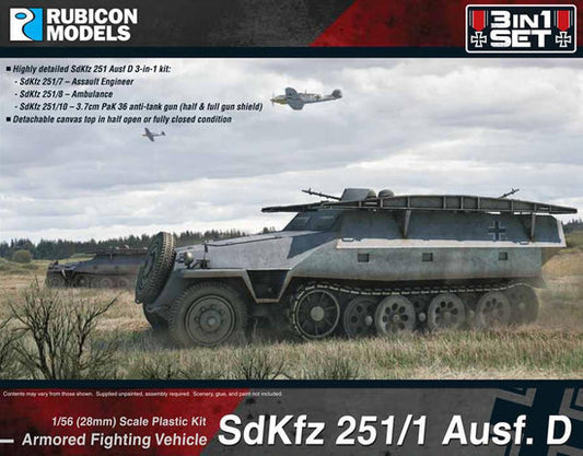280019 - SdKfz 251D 3-in-1 Set 1 - Rubicon Models Ltd
