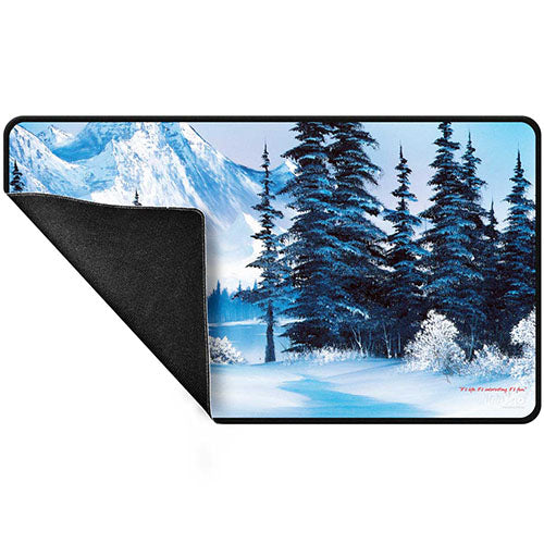 Ultra Pro - Bob Ross Winter Paradise - Black Stitched Playmat (Pre-Order)