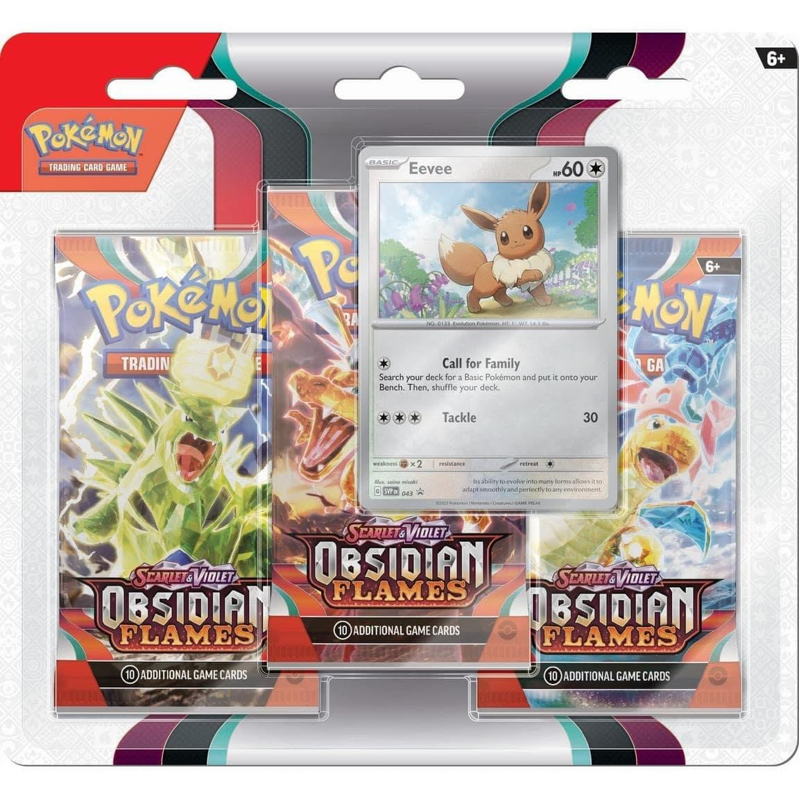 Pokémon TCG: Scarlet & Violet 3 - Obsidian Flames 3-Pack Booster Eevee