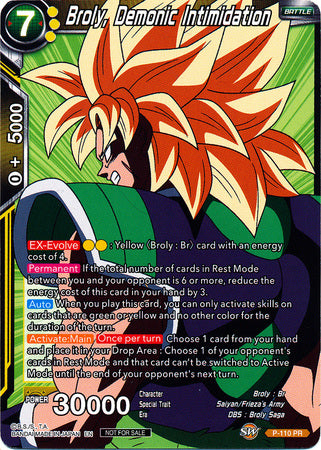 Broly, Demonic Intimidation (Broly Pack Vol. 3) (P-110) [Promotion Cards]