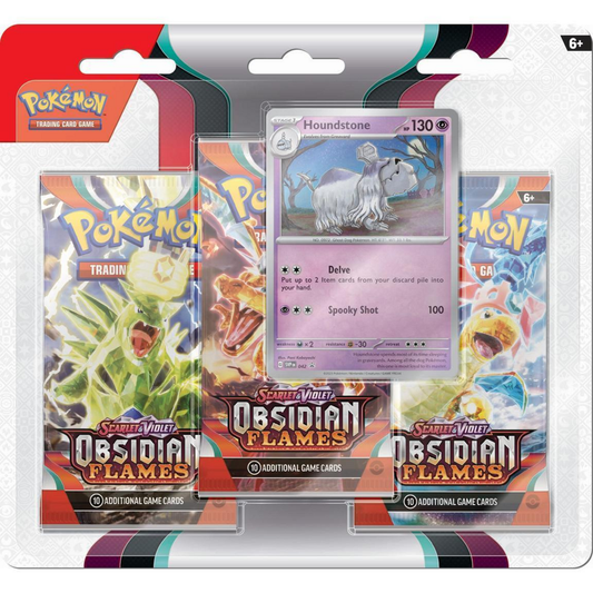 Pokémon TCG: Scarlet & Violet 3 - Obsidian Flames 3-Pack Booster Houndstone