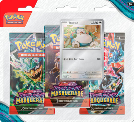 Pokémon TCG: Scarlet & Violet 6 Twilight Masquerade - 3-Pack Snorlax