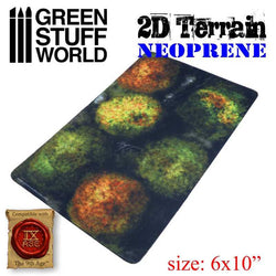 Green Stuff World 2D Neoprene Terrain - Forest with 6 trees